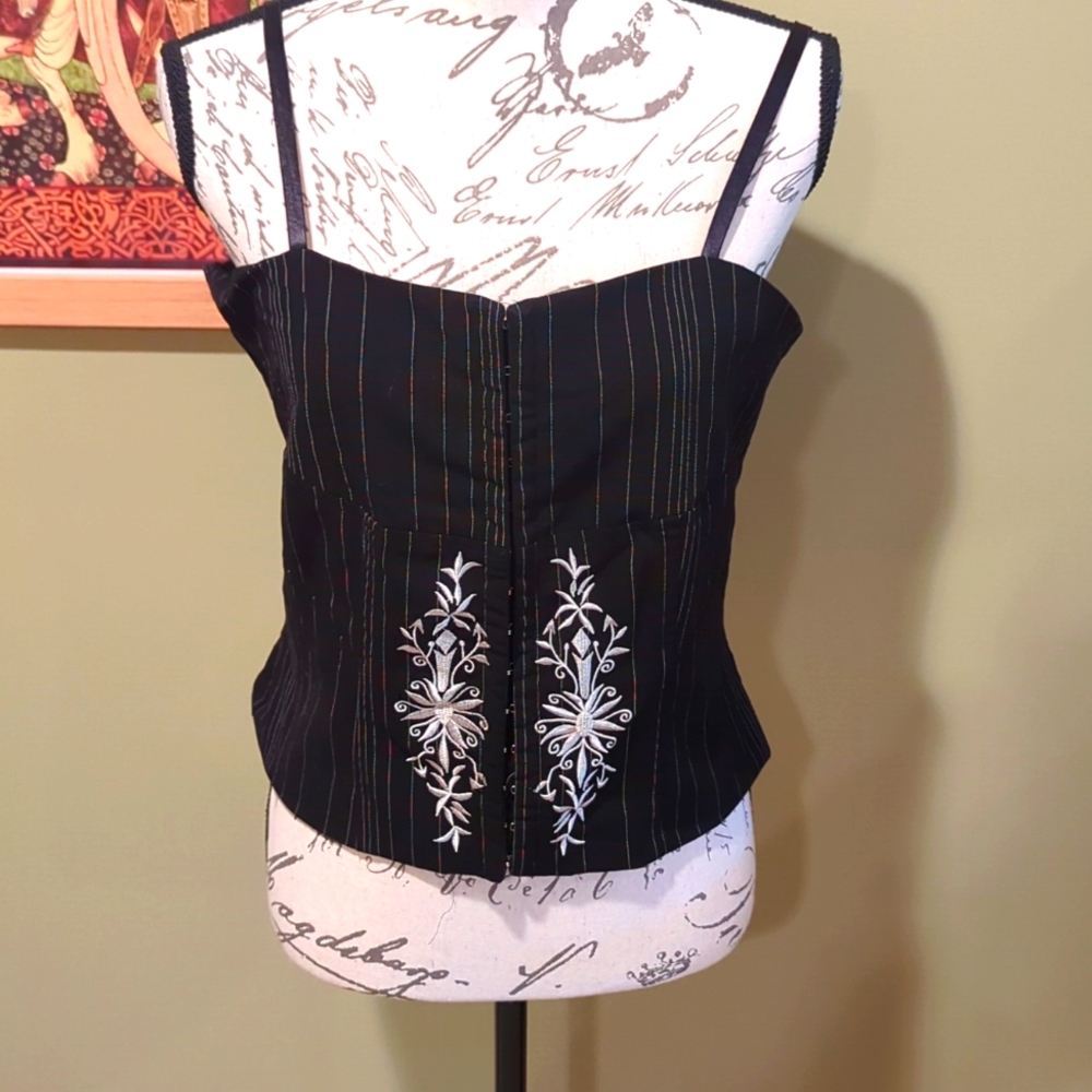 MKM Embroidery Corset Style Top